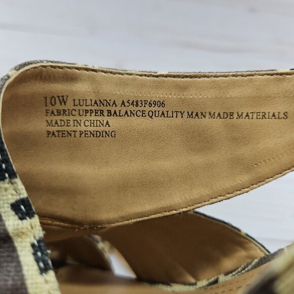 Naturalizer N5 Womens Size 10W Brown Lulianna Peep Toe Wedge Comfort Sandal Shoe - Picture 8 of 9